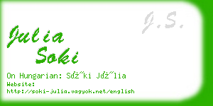 julia soki business card